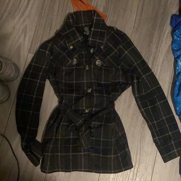 Flannel colored pea coat - Picture 2 of 2
